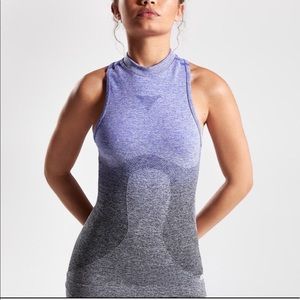 Gymshark ombré black indigo seamless vest